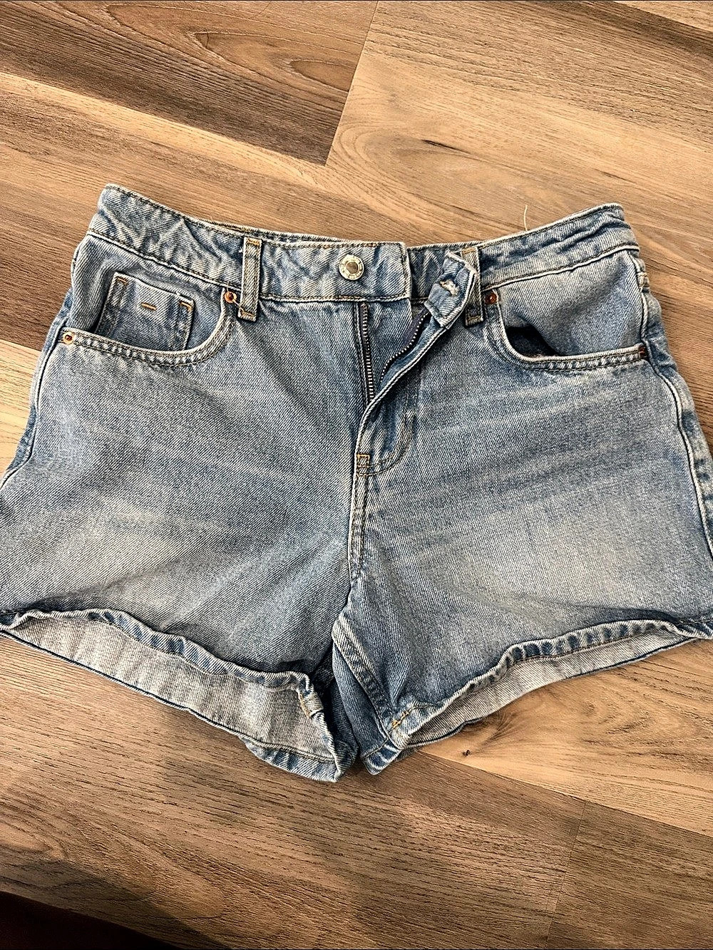 Zara Denim Jean Shorts Size M (24) Blue